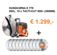 Husqvarna K 770 & 10 x Tacti-Cut S50 350mm
