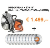 Husqvarna K 970 14" & 10 x Tacti-Cut S50 350mm
