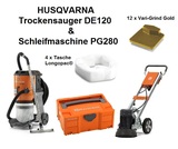 Husqvarna Bodenschleifmaschine PG 280 + Trockensauger DE 120 + Zubehör